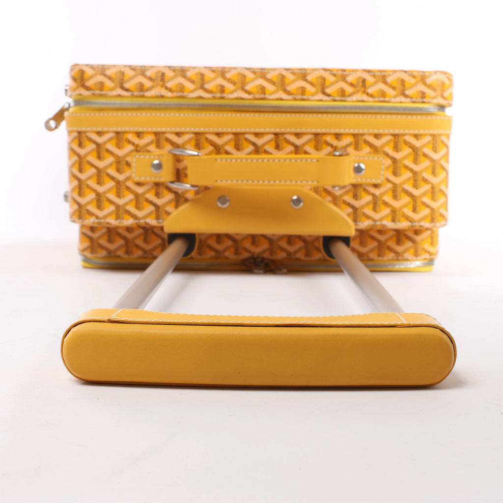 Goyard Trolle PM PVC & Leather Travel Bag in Yellow