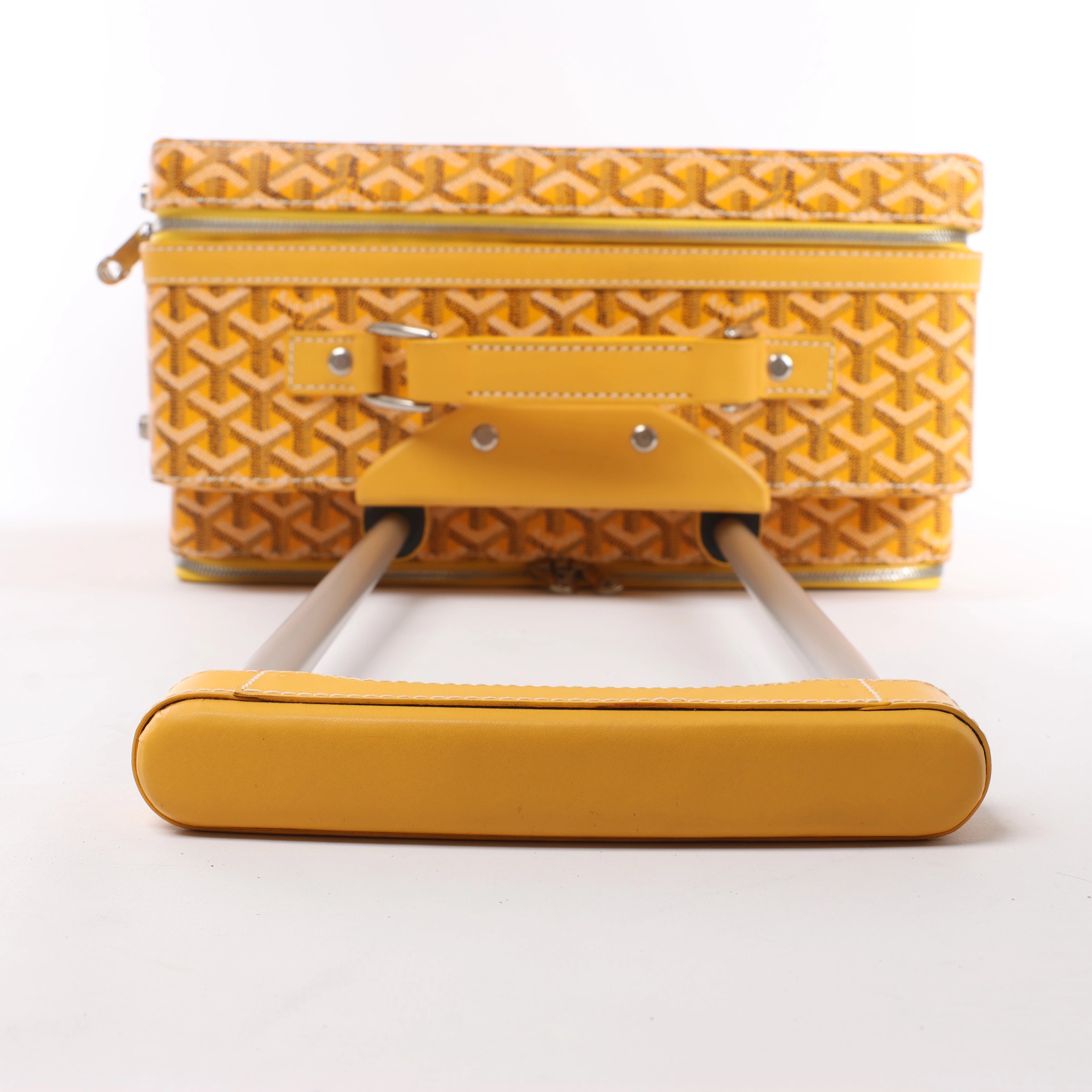 Goyard Trolle PM PVC & Leather Travel Bag in Yellow