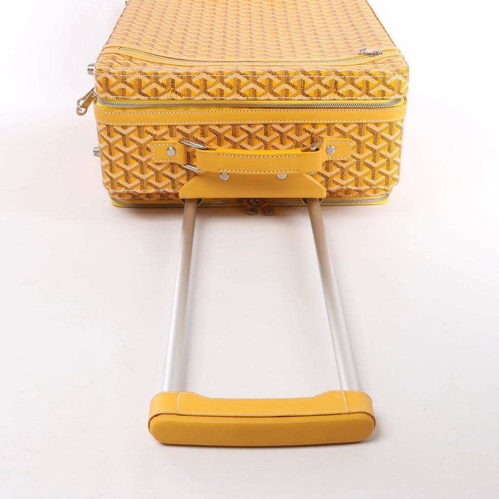 Goyard Trolle PM PVC & Leather Travel Bag in Yellow