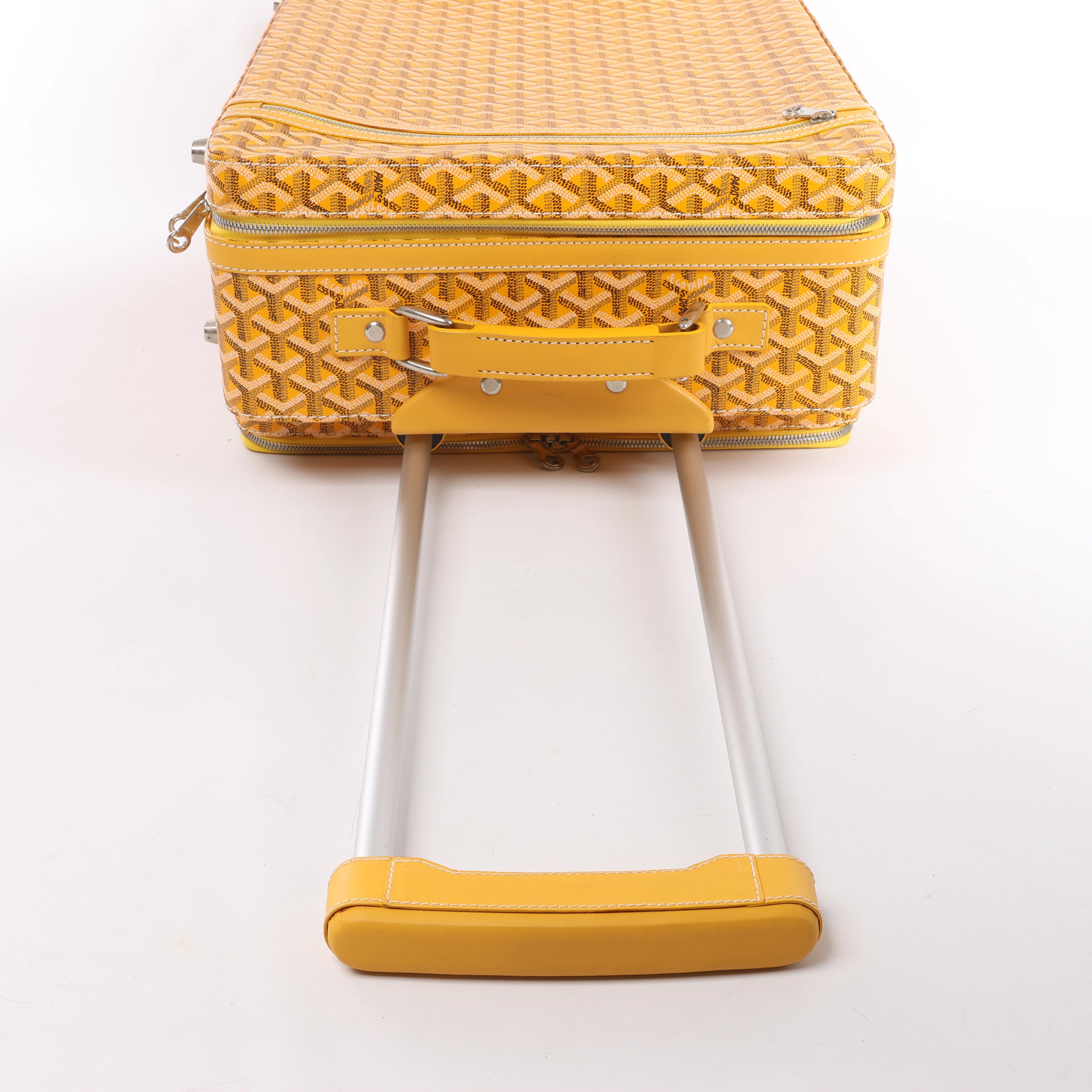 Goyard Trolle PM PVC & Leather Travel Bag in Yellow