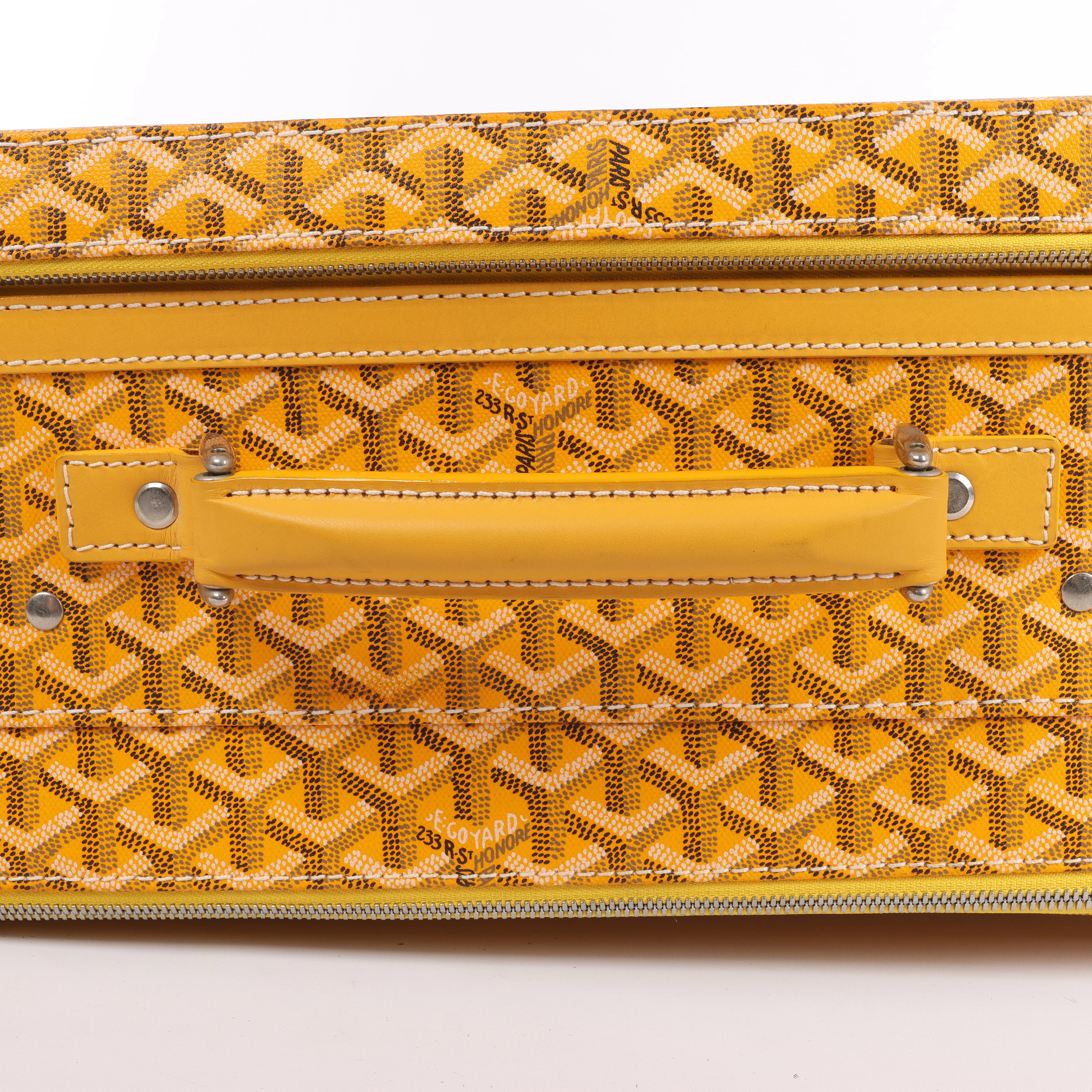 Goyard Trolle PM PVC & Leather Travel Bag in Yellow