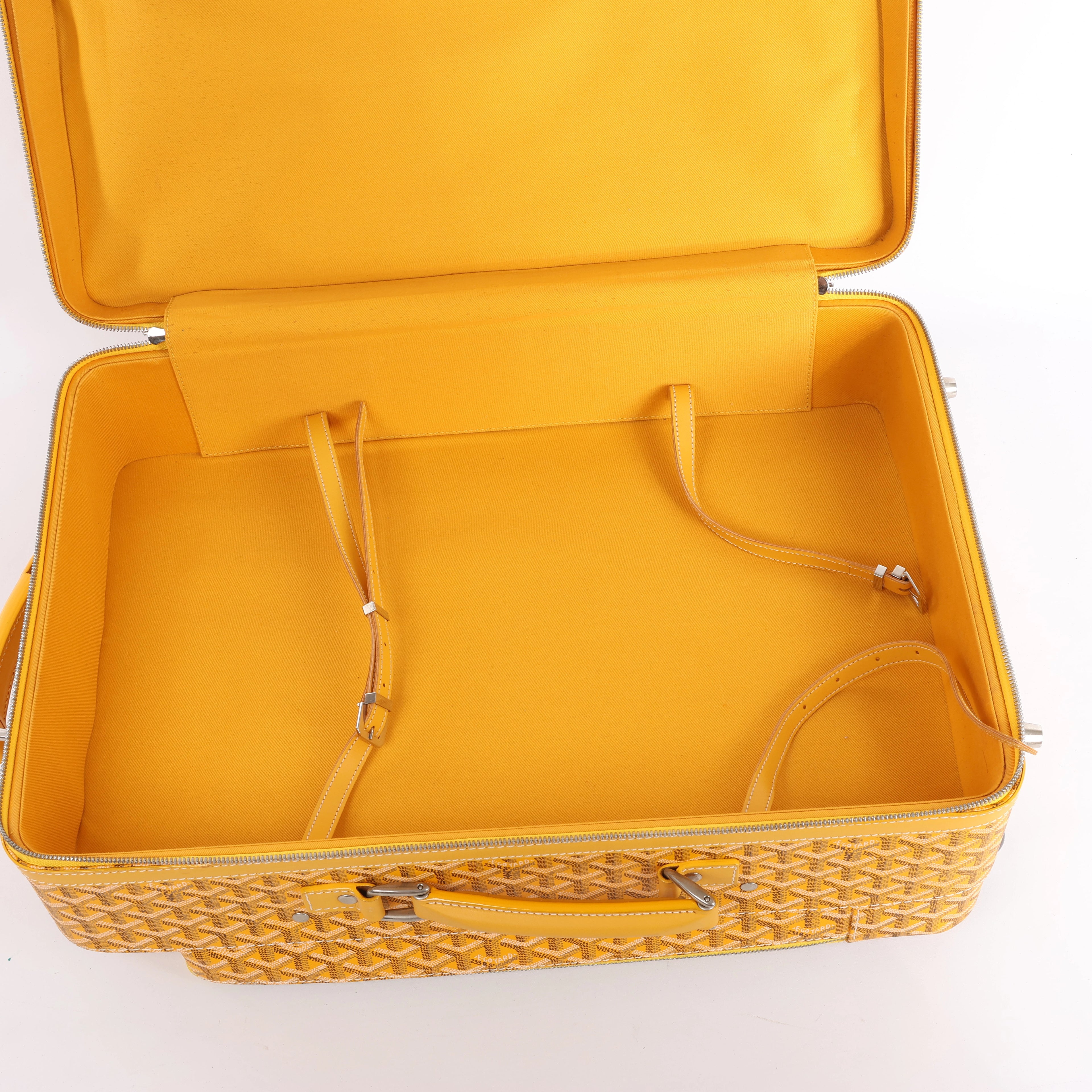 Goyard Trolle PM PVC & Leather Travel Bag in Yellow