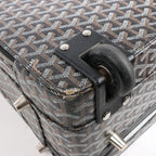 Goyard Trolle PM PVC x Leather Travel Bag in Brown