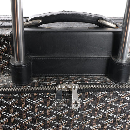 Goyard Trolle PM PVC x Leather Travel Bag in Brown
