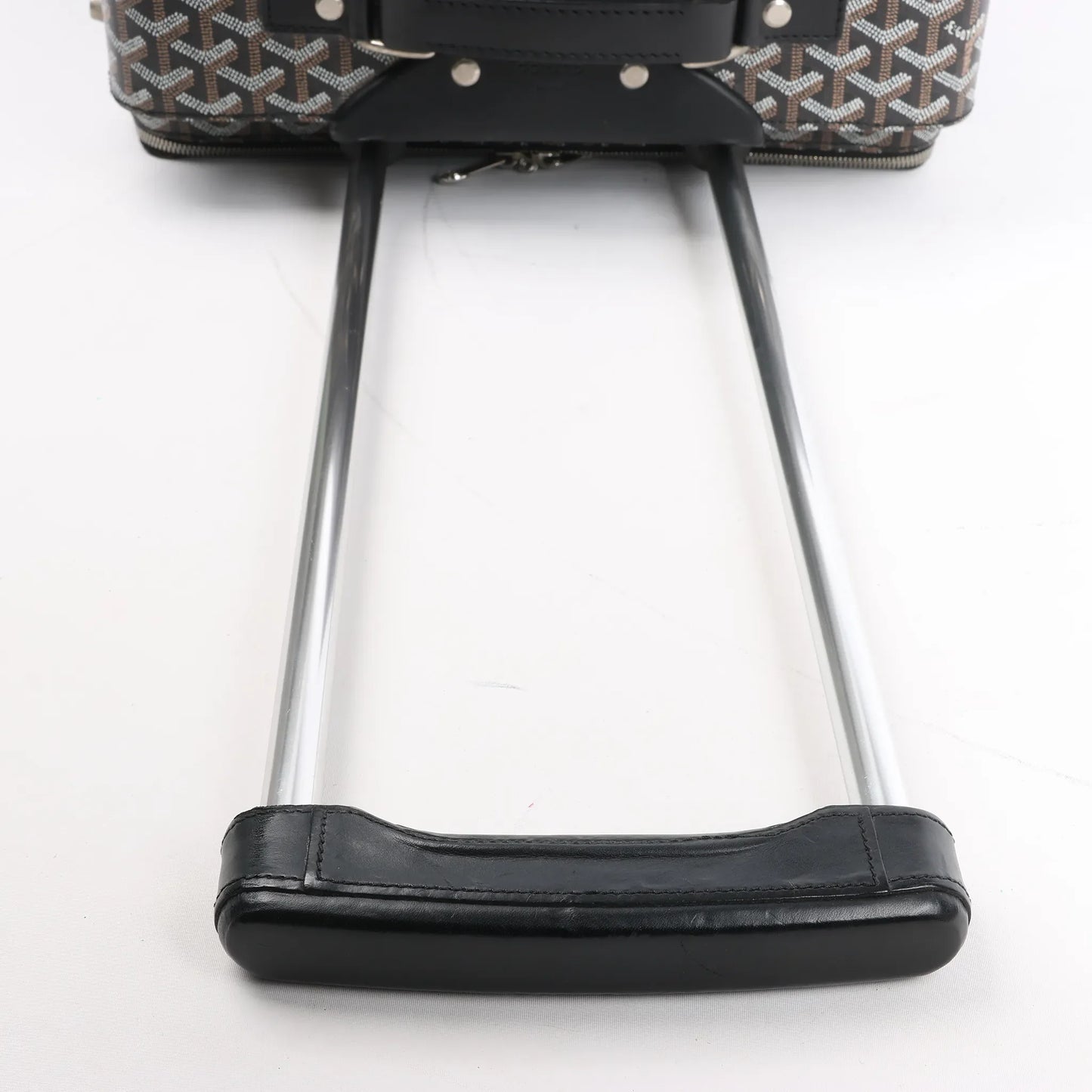 Goyard Trolle PM PVC x Leather Travel Bag in Brown