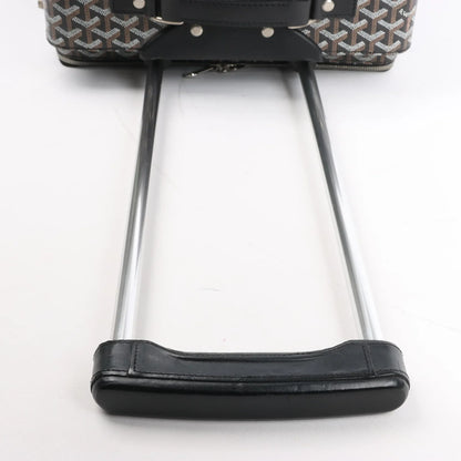 Goyard Trolle PM PVC x Leather Travel Bag in Brown