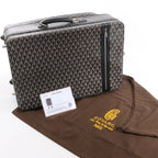 Goyard Trolle PM PVC x Leather Travel Bag in Brown