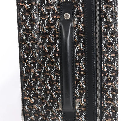 Goyard Trolle PM PVC x Leather Travel Bag in Brown