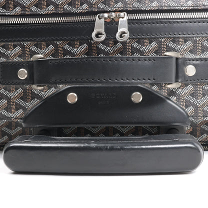 Goyard Trolle PM PVC x Leather Travel Bag in Brown