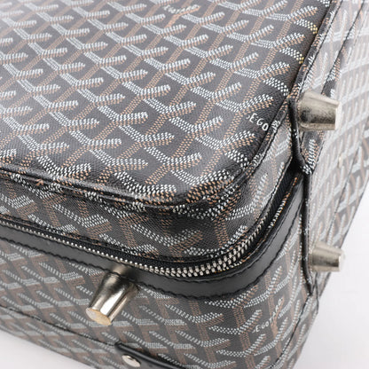 Goyard Trolle PM PVC x Leather Travel Bag in Brown