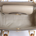 Gucci Bamboo Diana Leather 2 Way Handbag in Beige