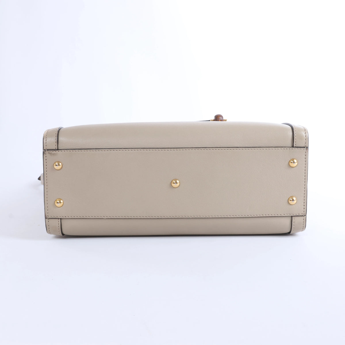 Gucci Bamboo Diana Leather 2 Way Handbag in Beige