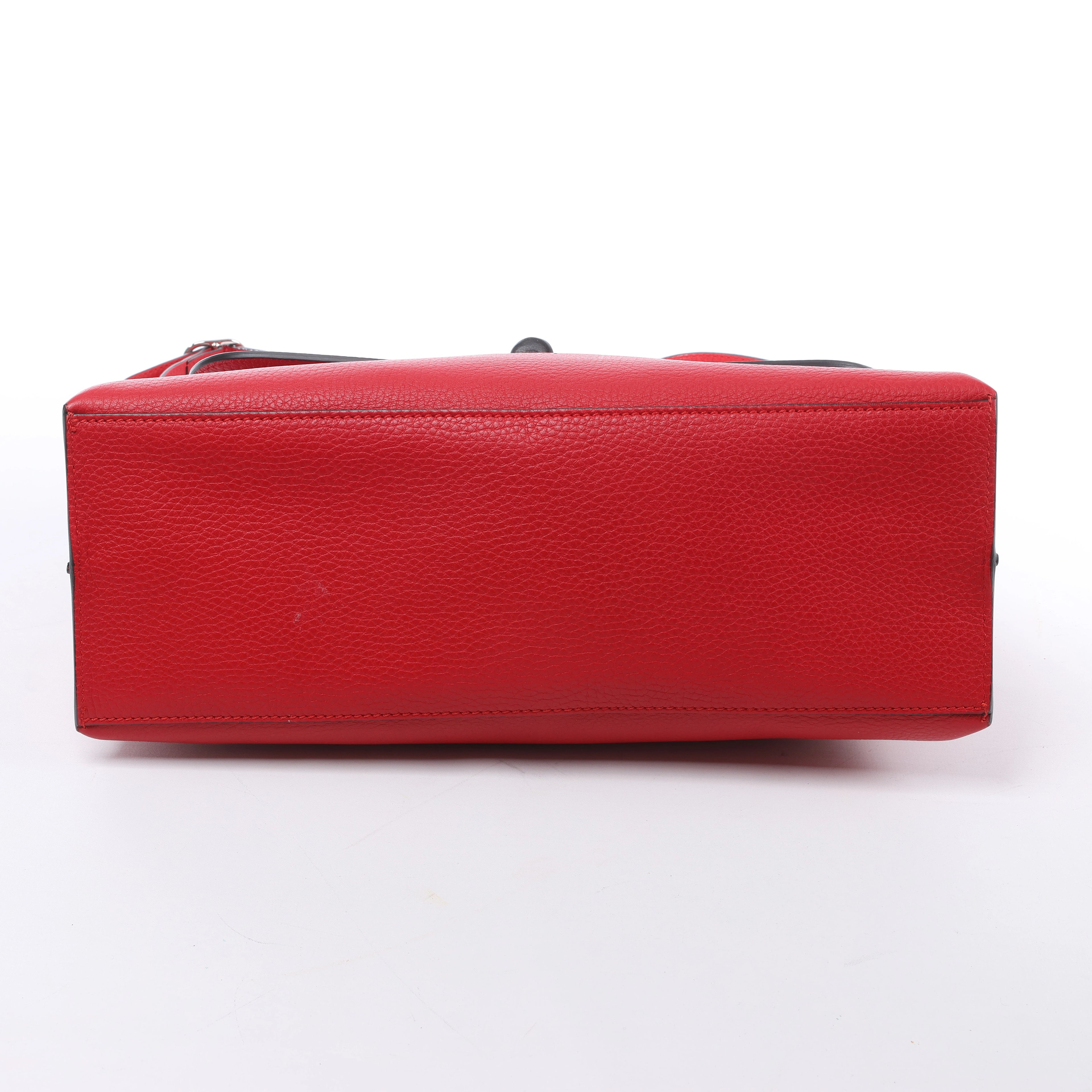 Gucci Bamboo Leather 2Way Handbag in Red 392013