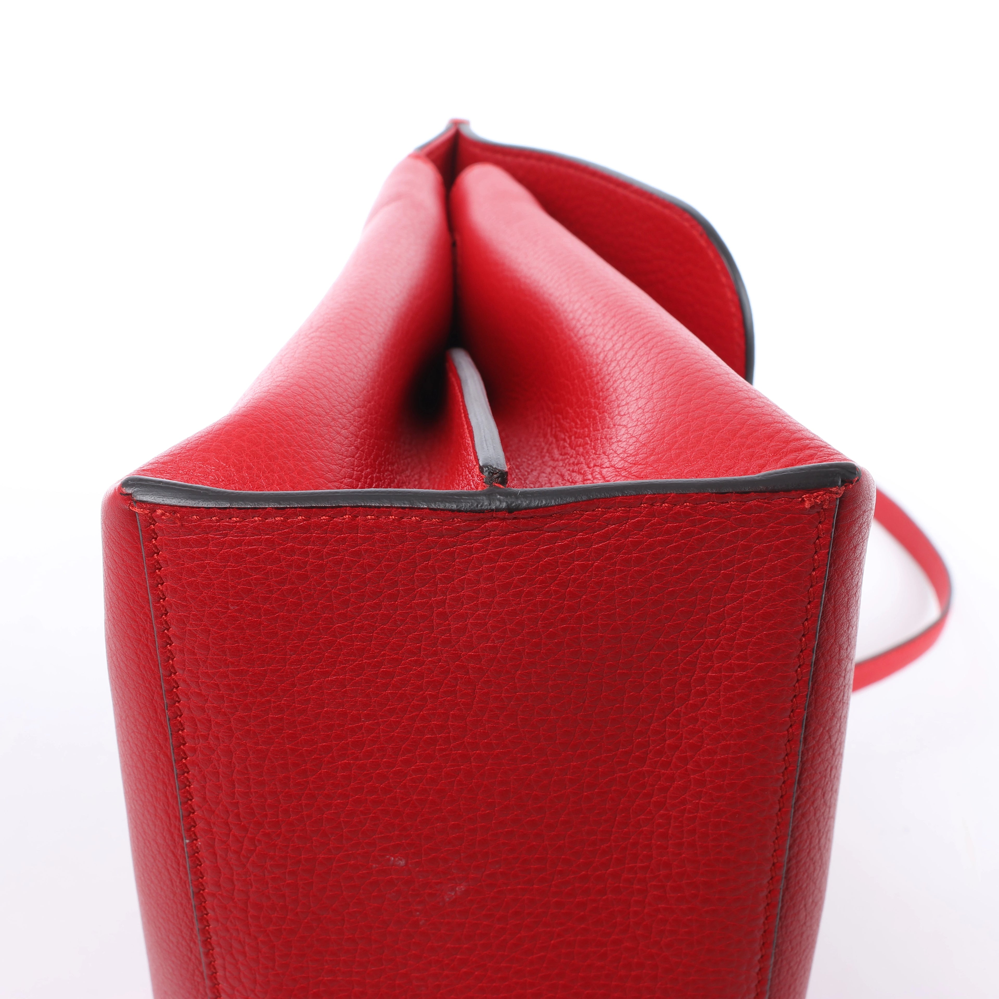 Gucci Bamboo Leather 2Way Handbag in Red 392013