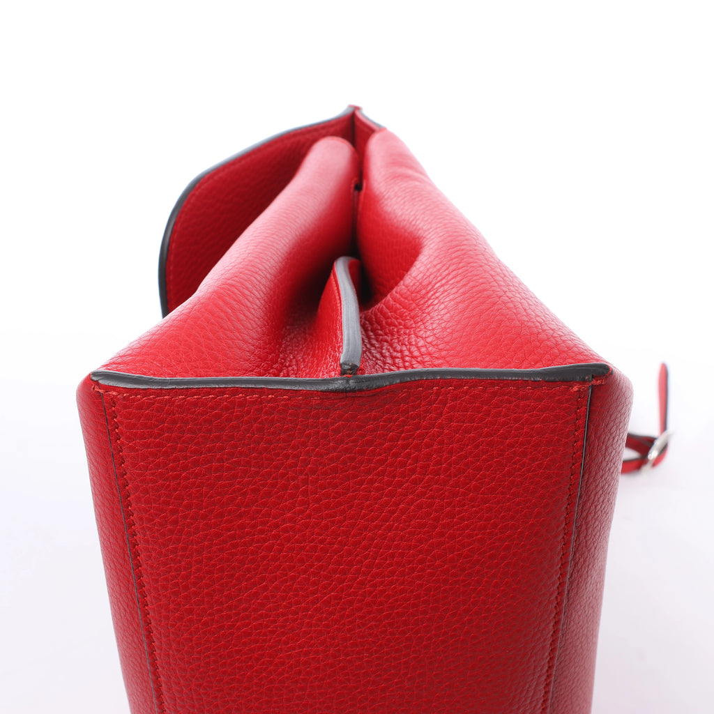 Gucci Bamboo Leather 2Way Handbag in Red 392013