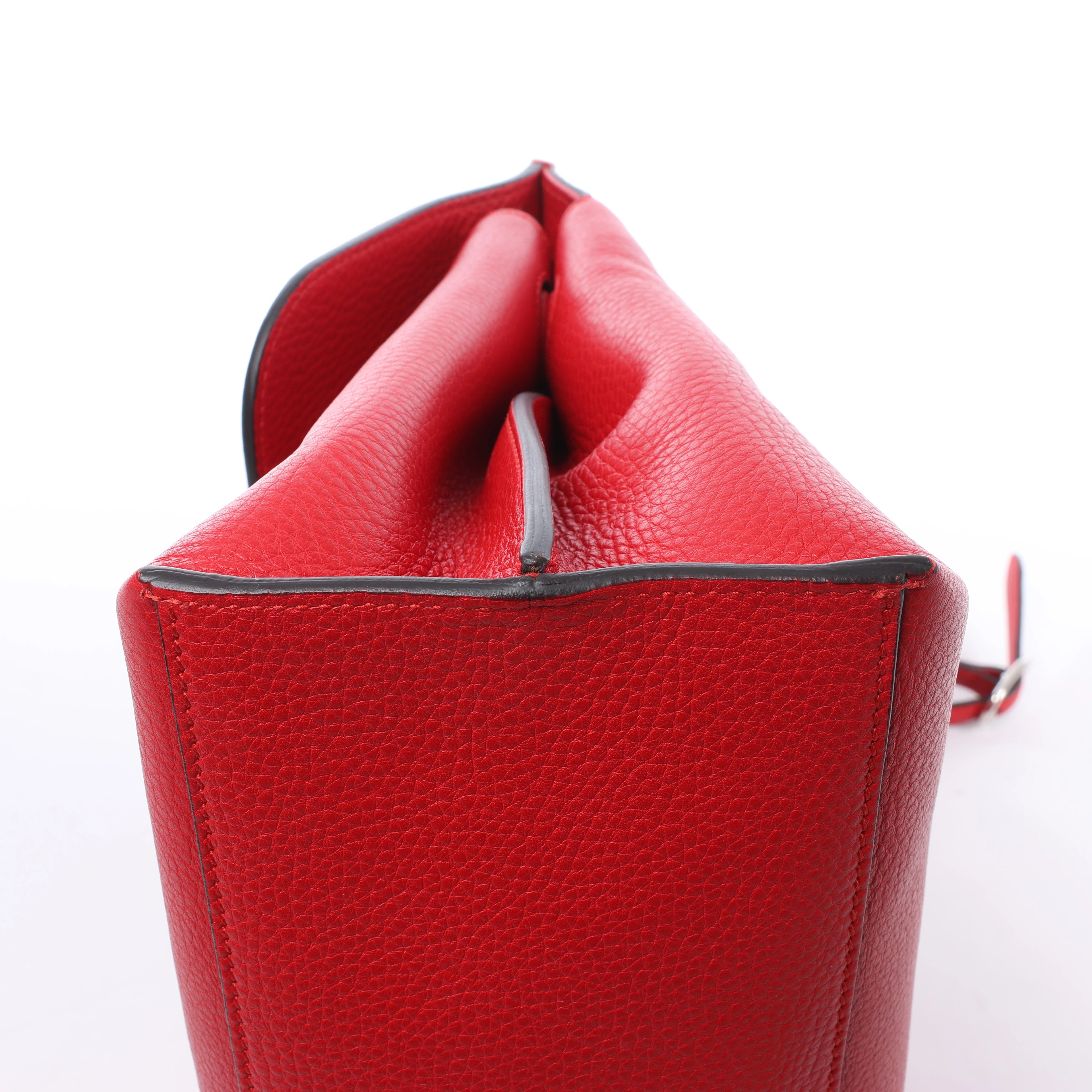 Gucci Bamboo Leather 2Way Handbag in Red 392013