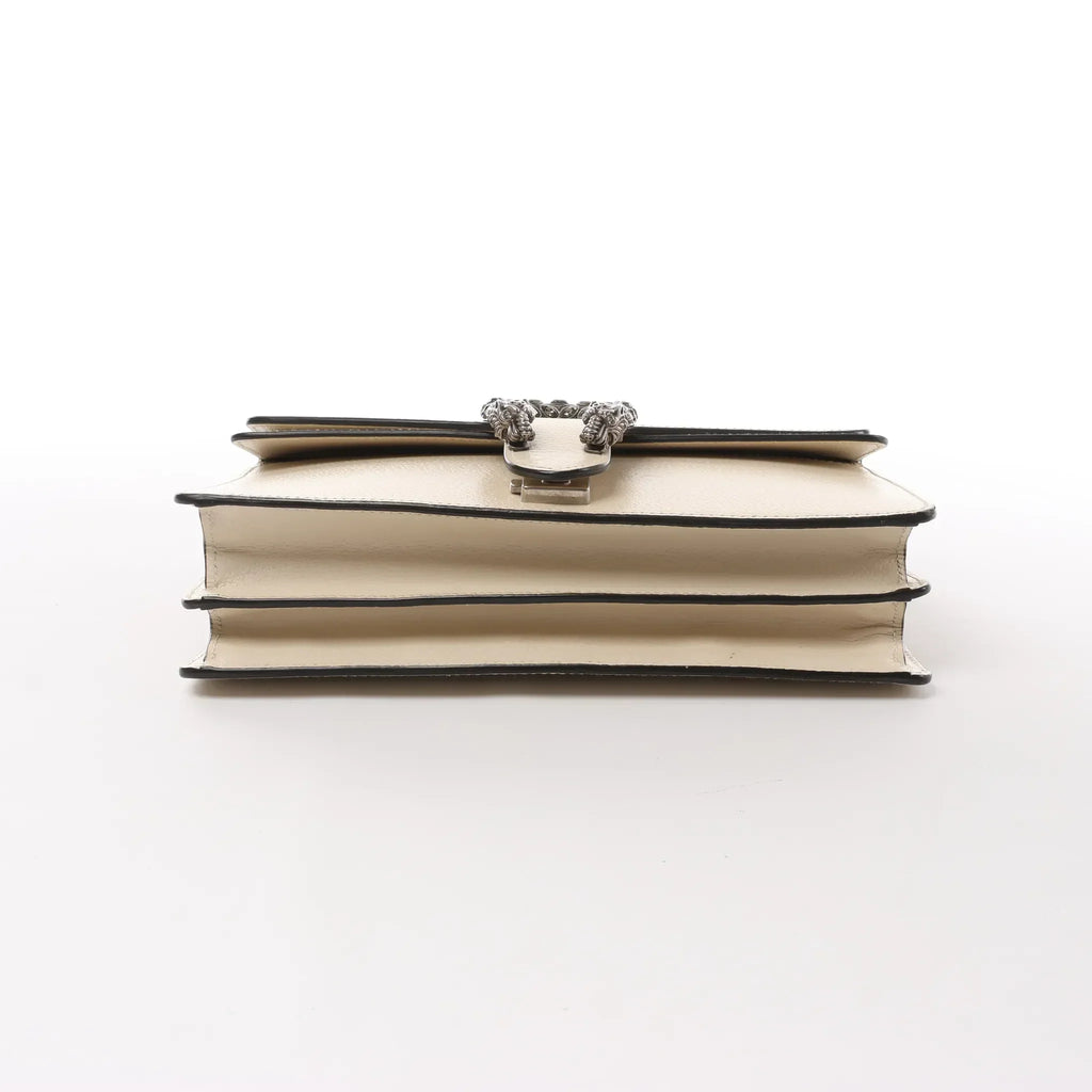 Gucci Dionysus Small Leather Crossbody Bag in Beige