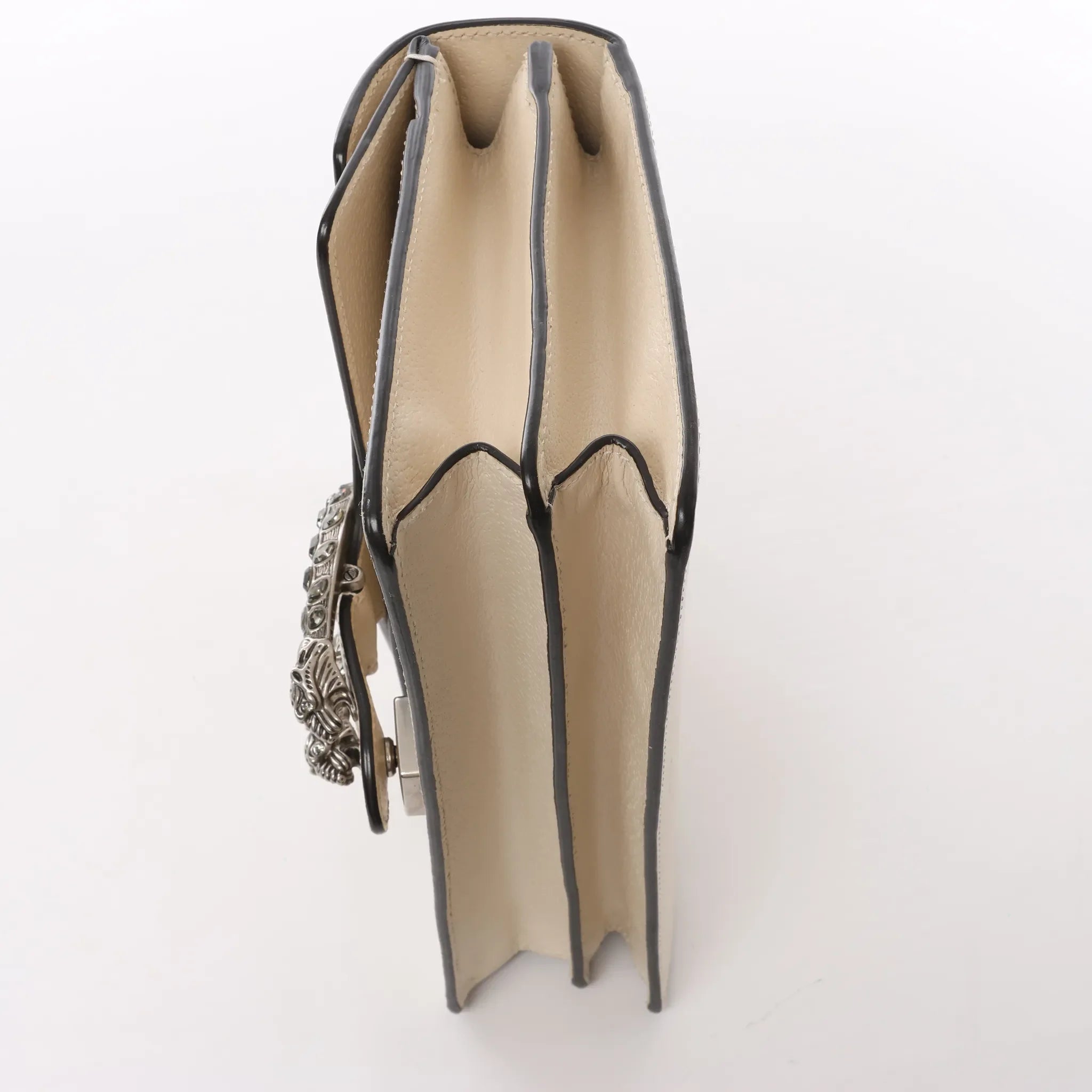Gucci Dionysus Small Leather Crossbody Bag in Beige