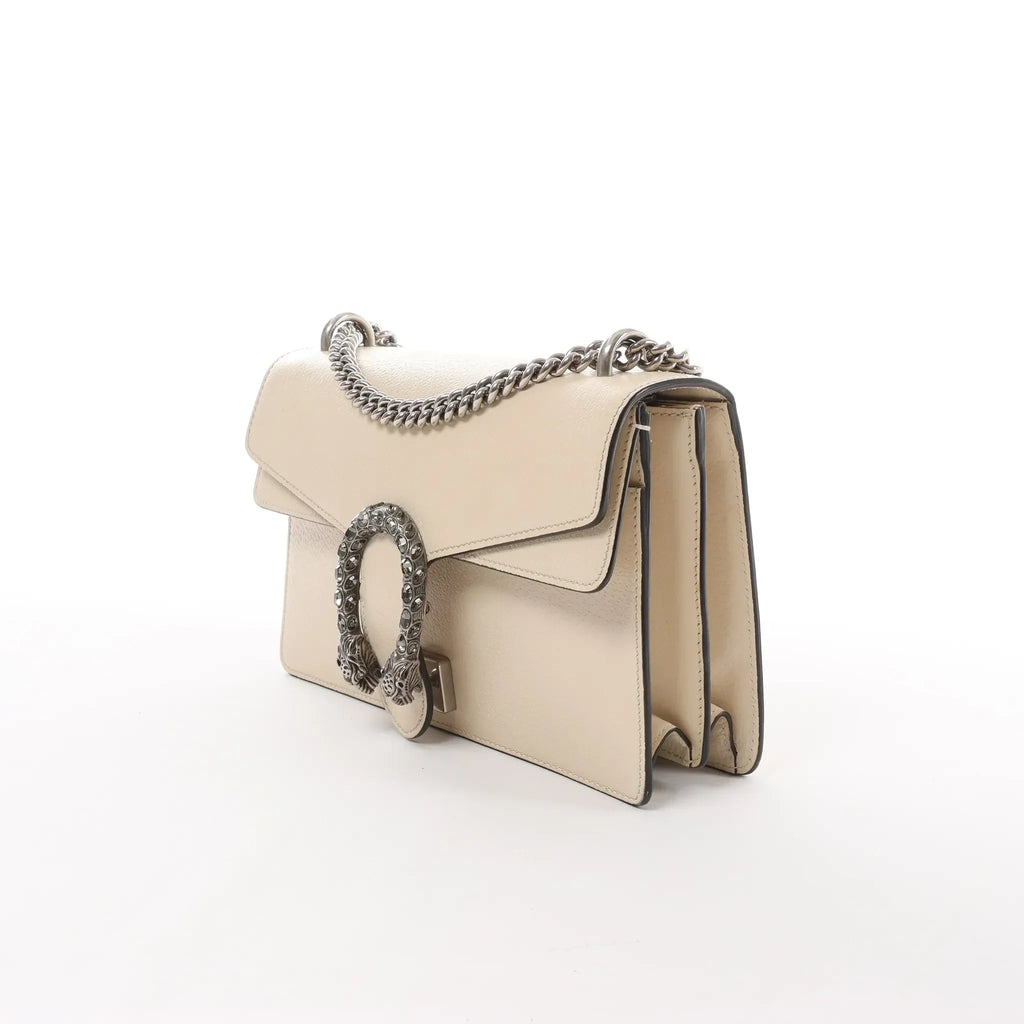Gucci Dionysus Small Leather Crossbody Bag in Beige