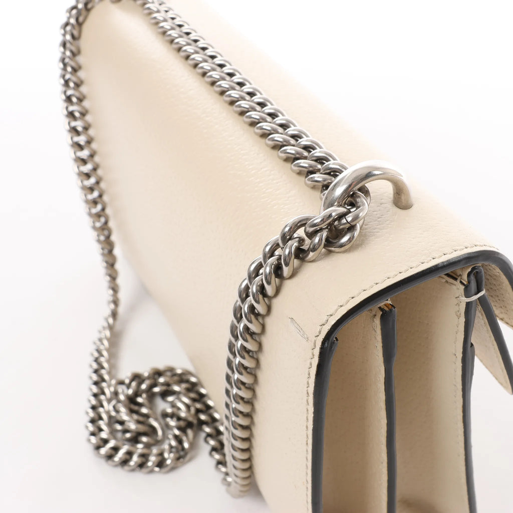 Gucci Dionysus Small Leather Crossbody Bag in Beige