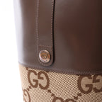 Gucci GG Canvas & Leather Long Boots in Brown 674673, Size EU 37.5