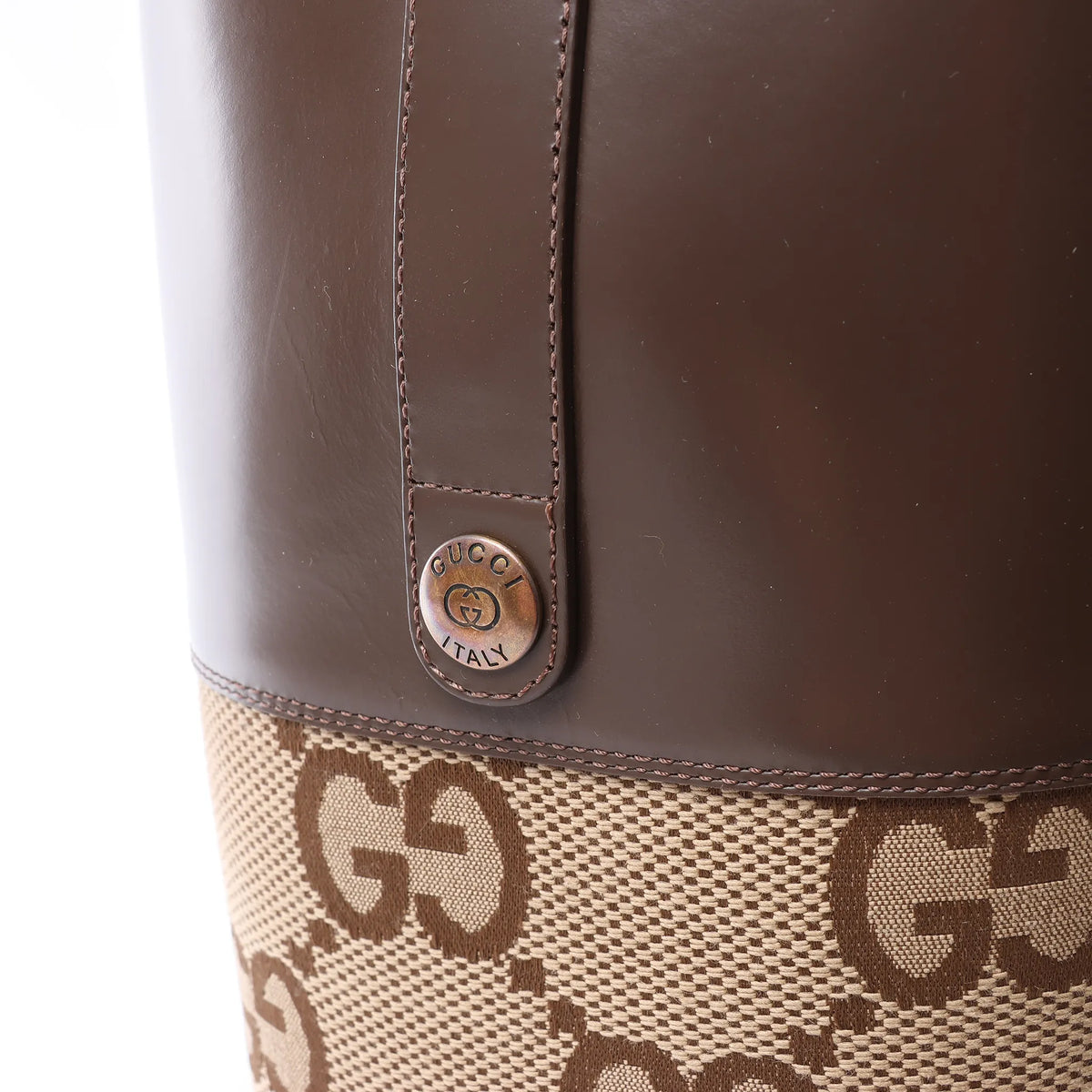 Gucci GG Canvas & Leather Long Boots in Brown 674673, Size EU 37.5