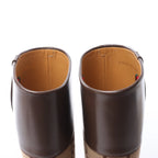 Gucci GG Canvas & Leather Long Boots in Brown 674673, Size EU 37.5