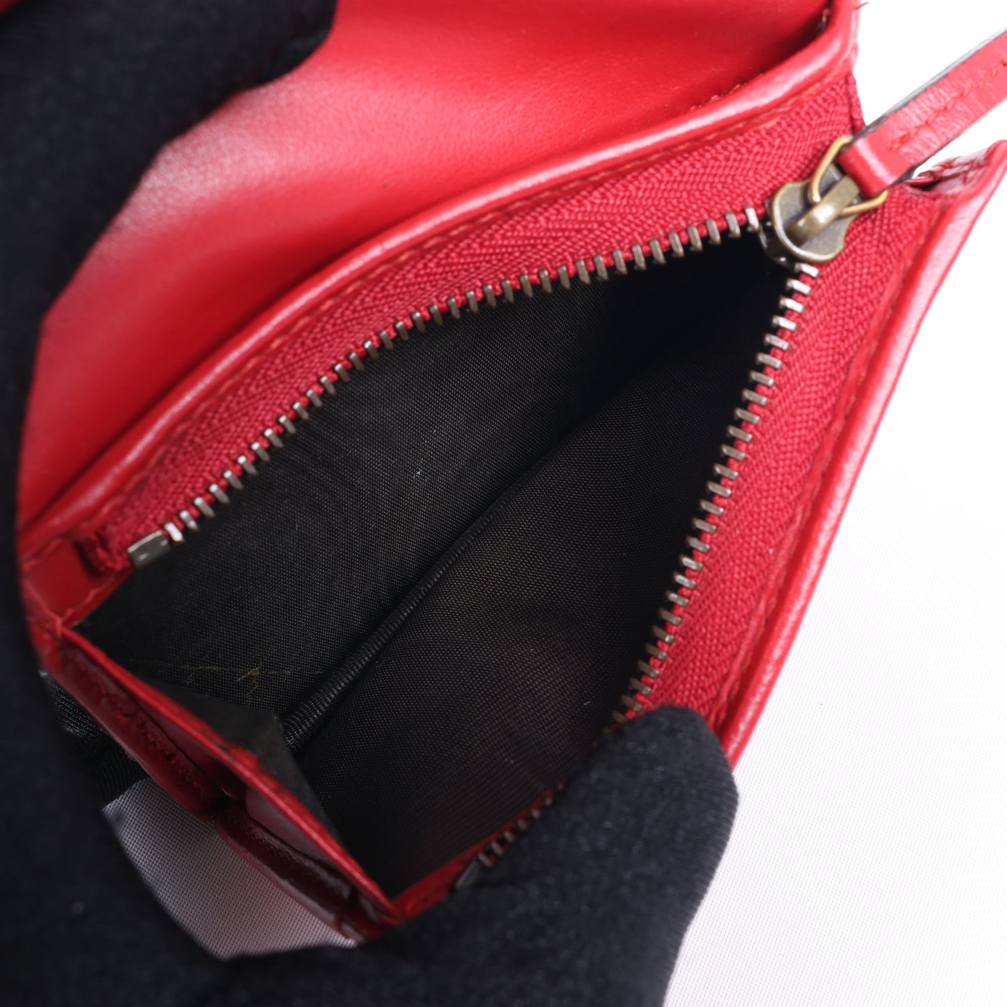 Gucci GG Marmont 466492 Leather Compact Wallet Red