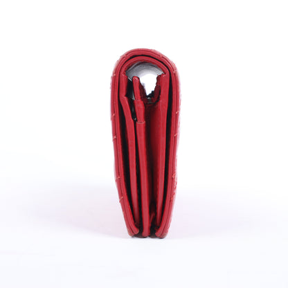 Gucci GG Marmont 466492 Leather Compact Wallet Red