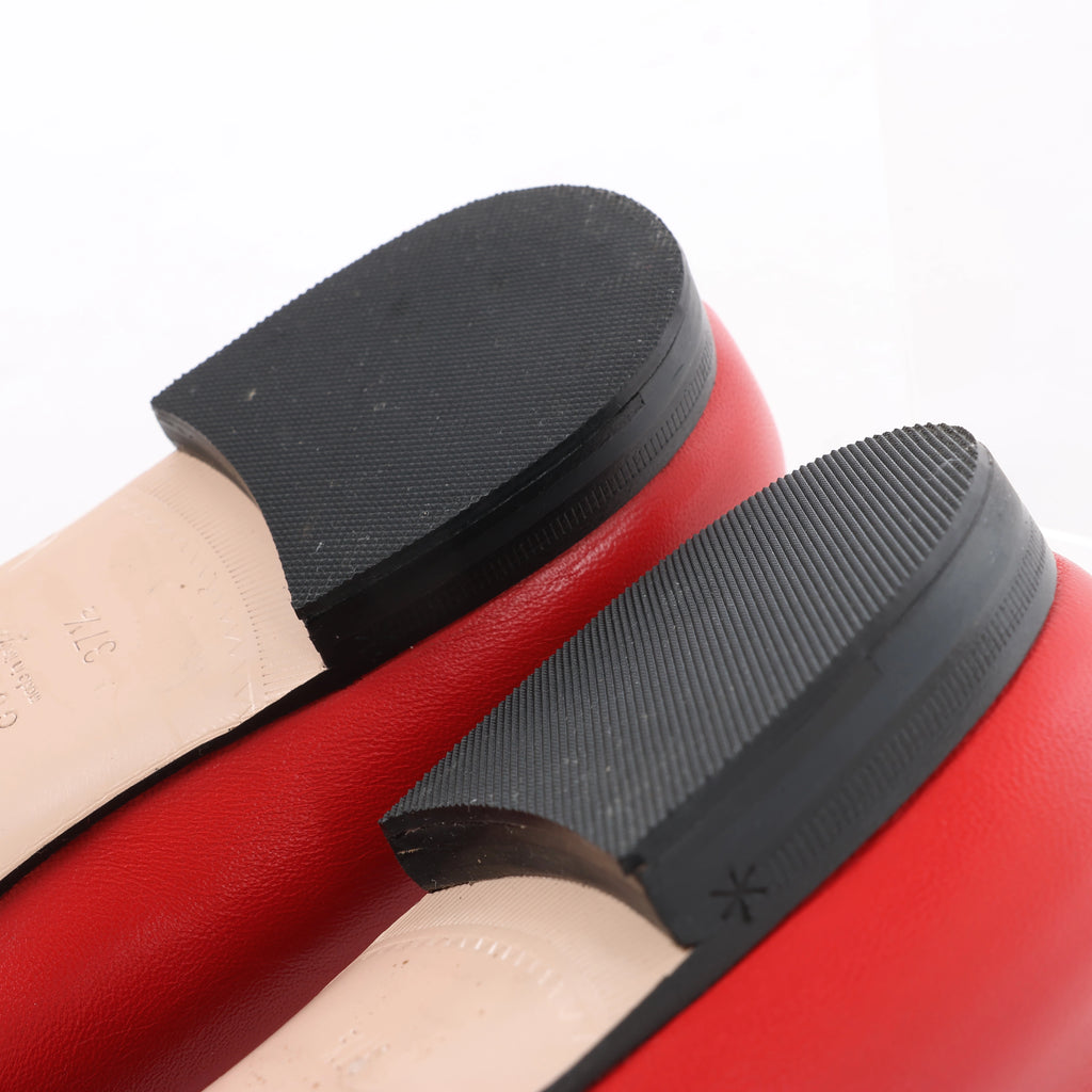 Gucci GG Marmont Leather Ballet Flat in Red 680878, Size EU 37.5