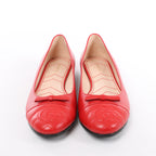 Gucci GG Marmont Leather Ballet Flat in Red 680878, Size EU 37.5