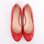 Gucci GG Marmont Leather Ballet Flat in Red 680878, Size EU 37.5