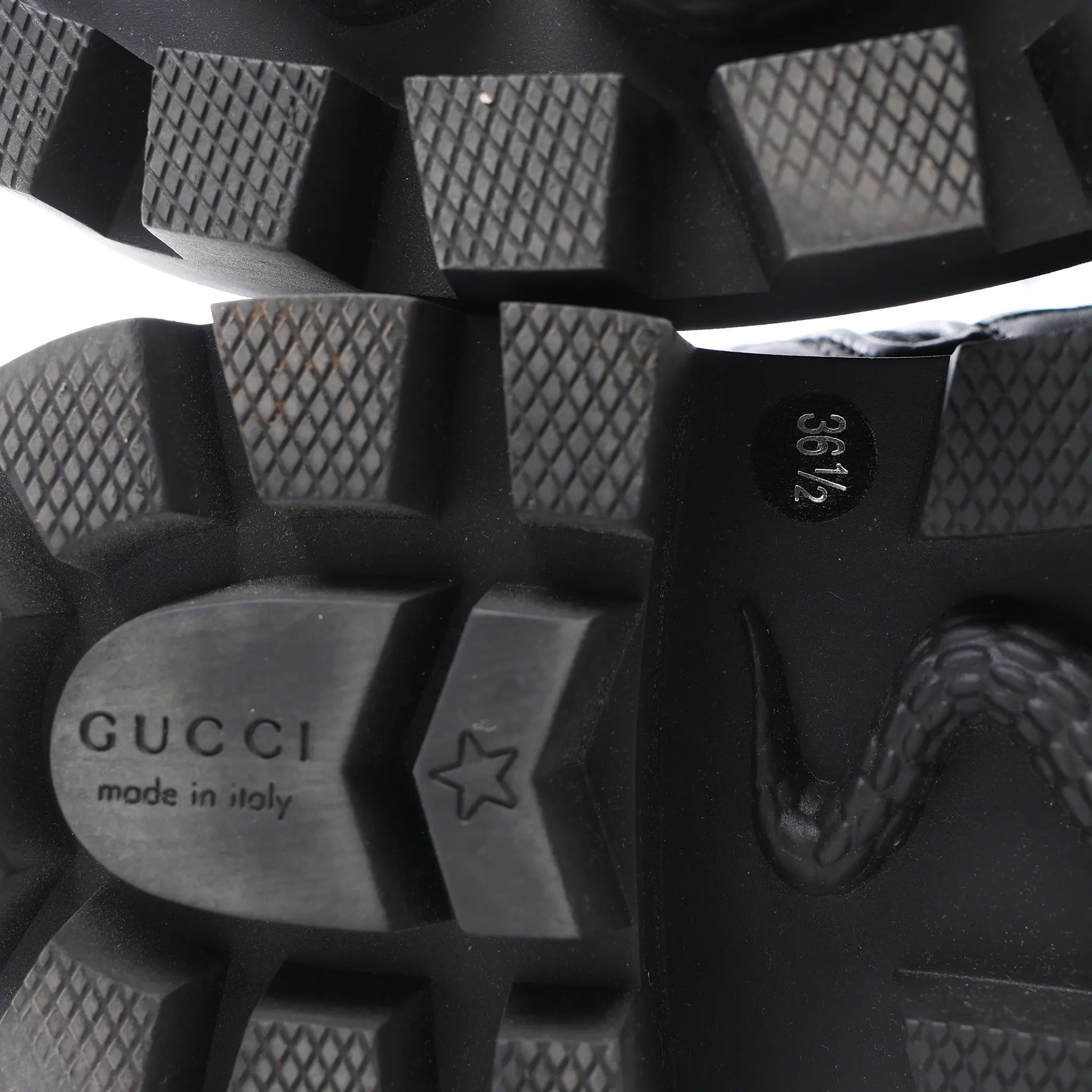 Gucci GG Marmont Leather Ankle Boots in Black 628855, Size EU 36.5