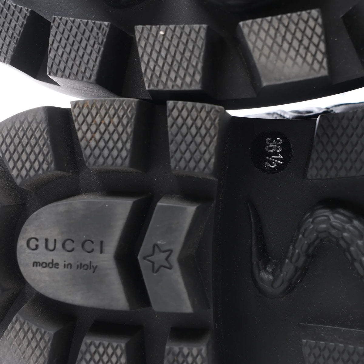 Gucci GG Marmont Leather Ankle Boots in Black 628855, Size EU 36.5