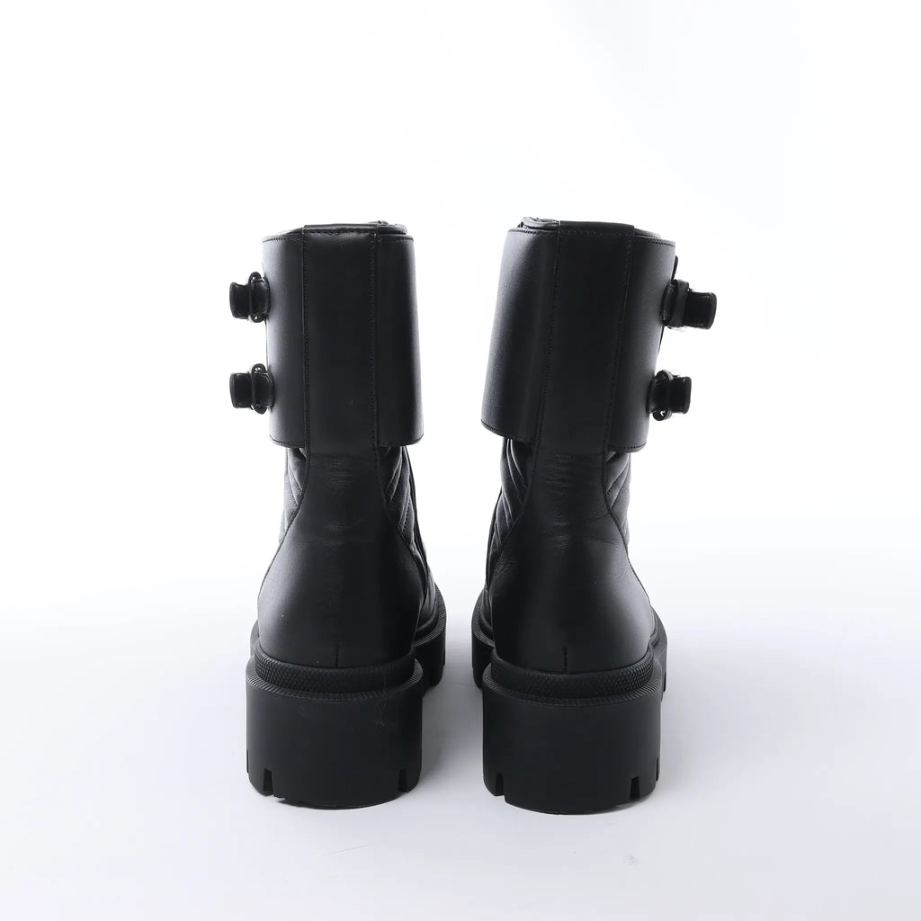 Gucci GG Marmont Leather Ankle Boots in Black 628855, Size EU 36.5