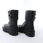 Gucci GG Marmont Leather Ankle Boots in Black 628855, Size EU 36.5