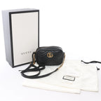 Gucci GG Marmont Leather Crossbody Bag in Black