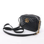 Gucci GG Marmont Leather Crossbody Bag in Black