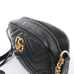 Gucci GG Marmont Leather Crossbody Bag in Black