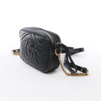Gucci GG Marmont Leather Crossbody Bag in Black