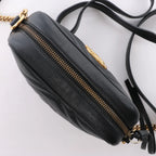 Gucci GG Marmont Leather Crossbody Bag in Black