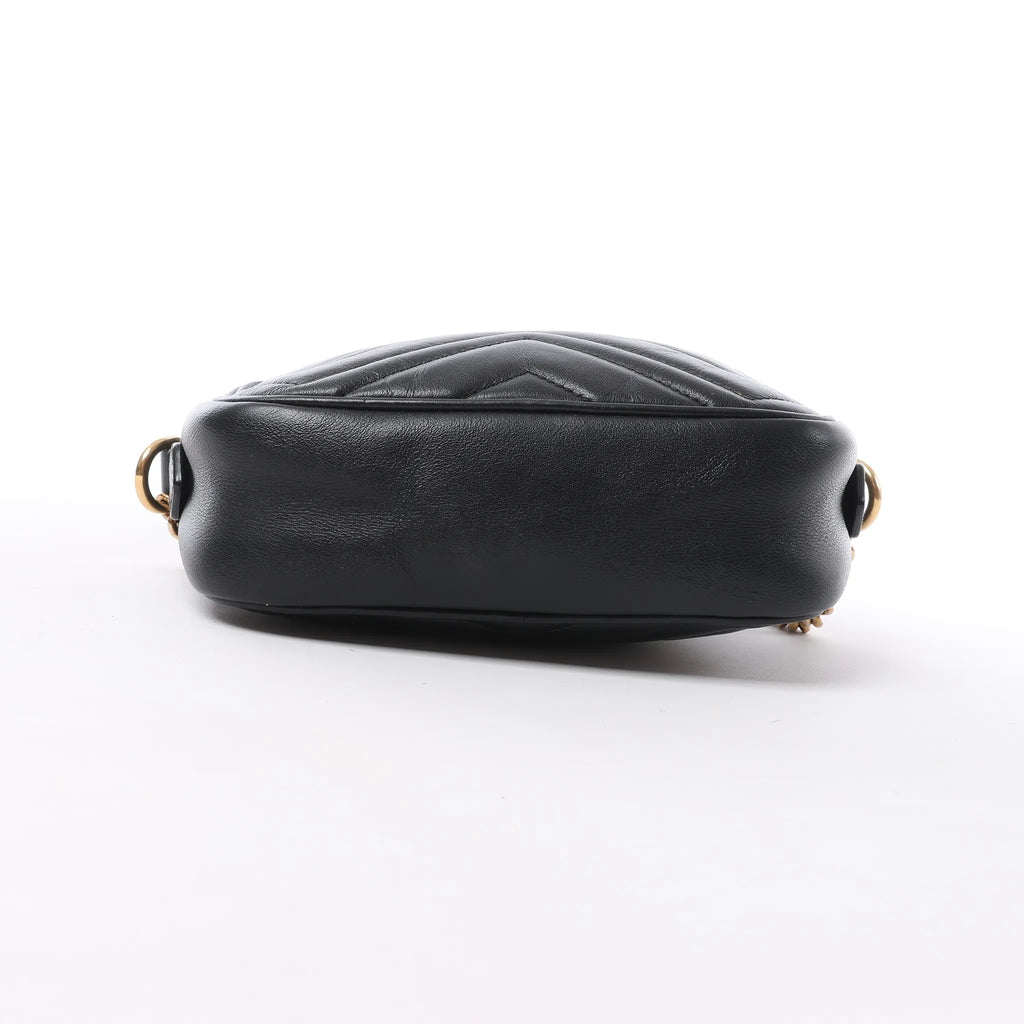 Gucci GG Marmont Leather Crossbody Bag in Black