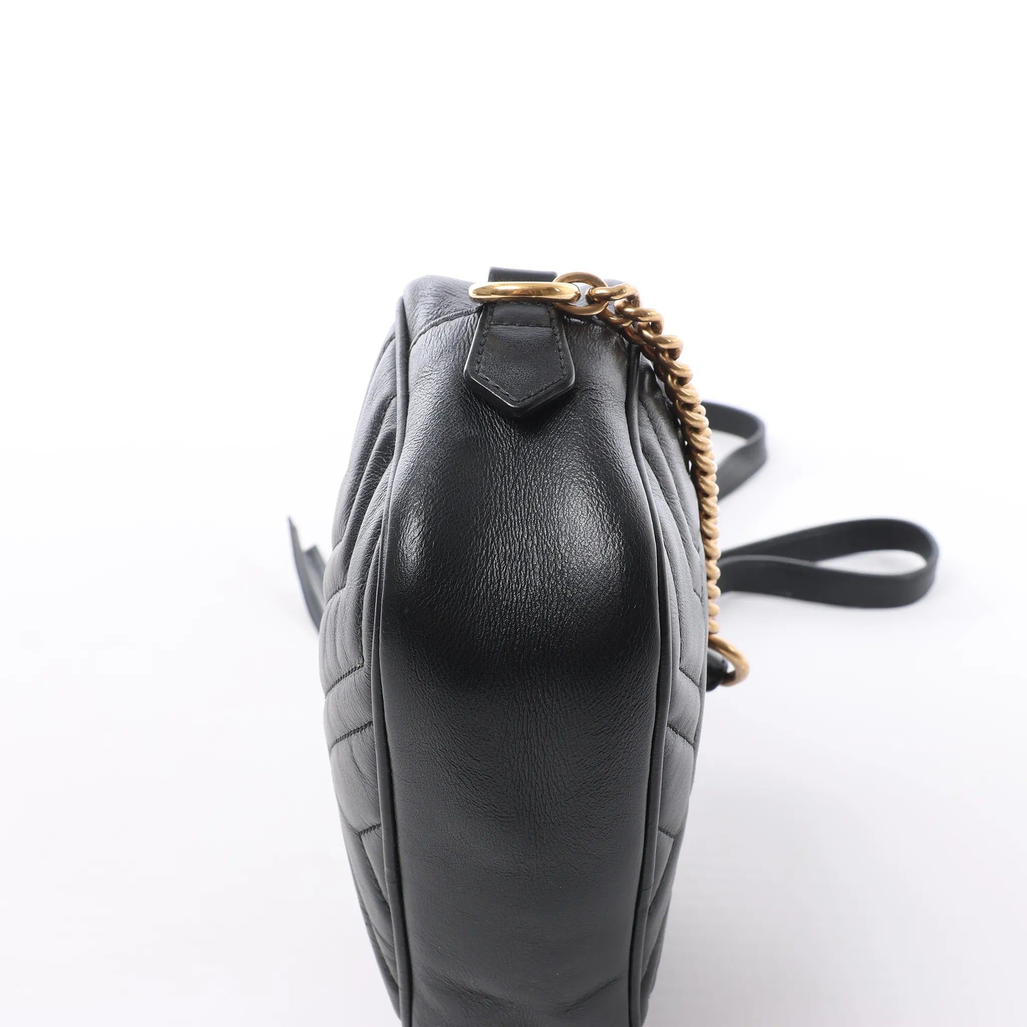 Gucci GG Marmont Leather Crossbody Bag in Black