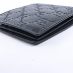 Gucci Guccissima 212185 Leather Compact Wallet in Black