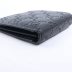 Gucci Guccissima 212185 Leather Compact Wallet in Black