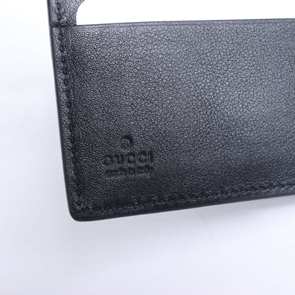 Gucci Guccissima 212185 Leather Compact Wallet in Black