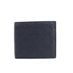Gucci Guccissima 212185 Leather Compact Wallet in Black