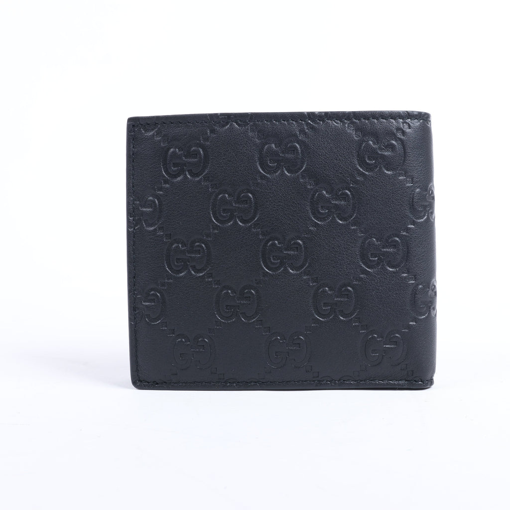 Gucci Guccissima 212185 Leather Compact Wallet in Black