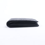 Gucci Guccissima 212185 Leather Compact Wallet in Black