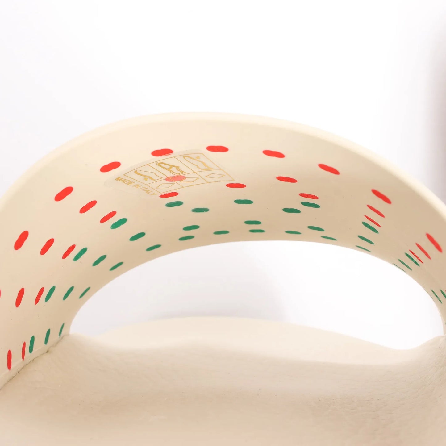 Gucci Interlocking G Rubber Sandals in Ivory 655265, Size 44 EU